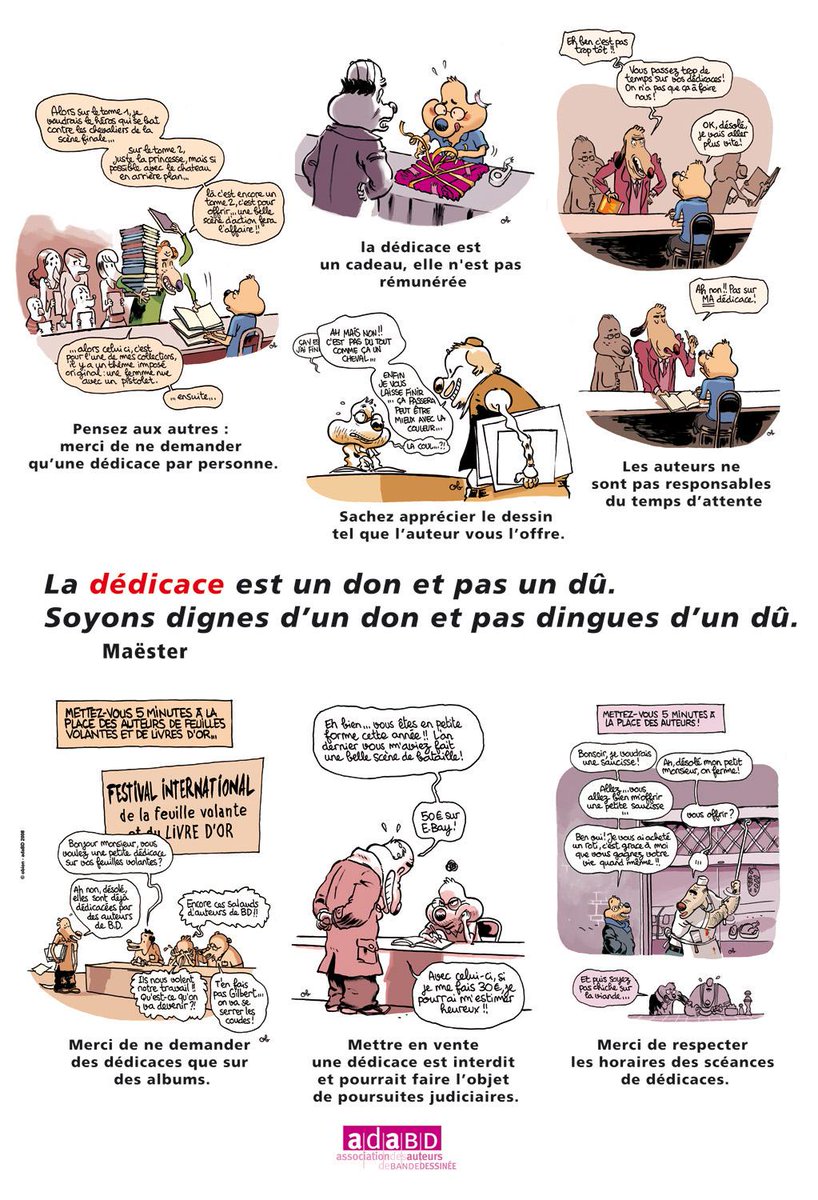Preenbulles's tweet photo. #preenbulles J-1 rencontre d'auteurs, dédicaces mais "une dédicace est un don pas un dû" #bd #adabd @obgrmb http://t.co/zM0JBKCTbg