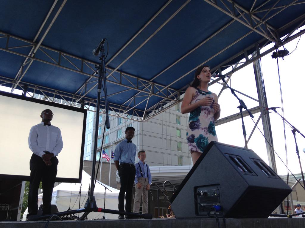 WPeaceUTheatre's tweet image. Onstage at #theatreSPARK Musical Showcase #SPARKconX!