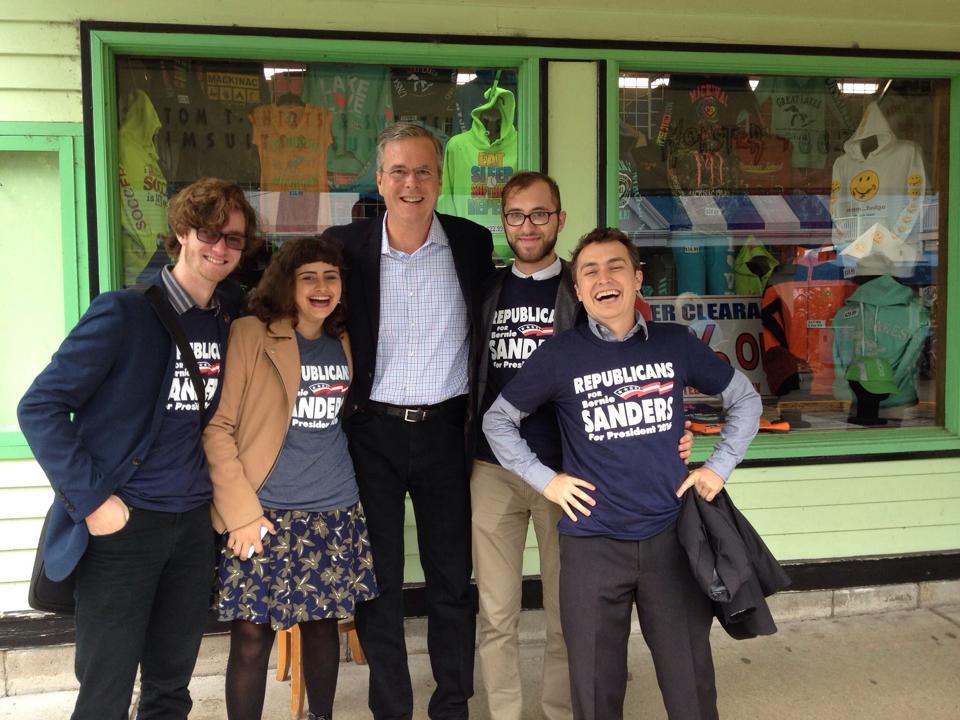 DigitalLeft's tweet photo. Looks like even @JebBush is ready for a political revolution! http://t.co/BROqr3HTiu