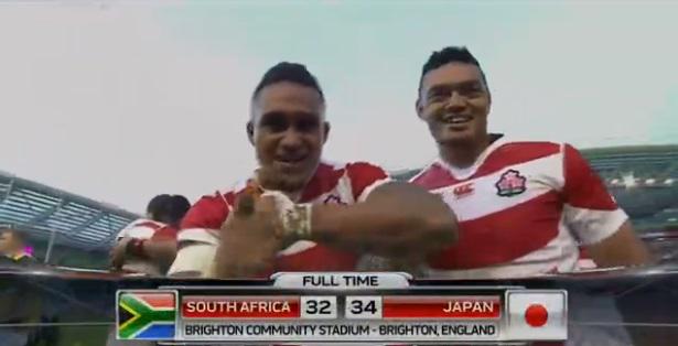 UnionRugbier's tweet photo. #RWC2015 Historico #JPN 34 vs 32 #RSA おめでとう @JRFUMedia http://t.co/hC0w7OIKPn