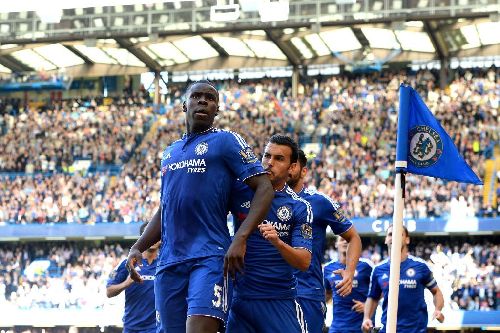 ChelseaFC's tweet photo. Kurt Zouma celebrating his first Premier League goal for the Blues! #CFC http://t.co/UlozACQQYx