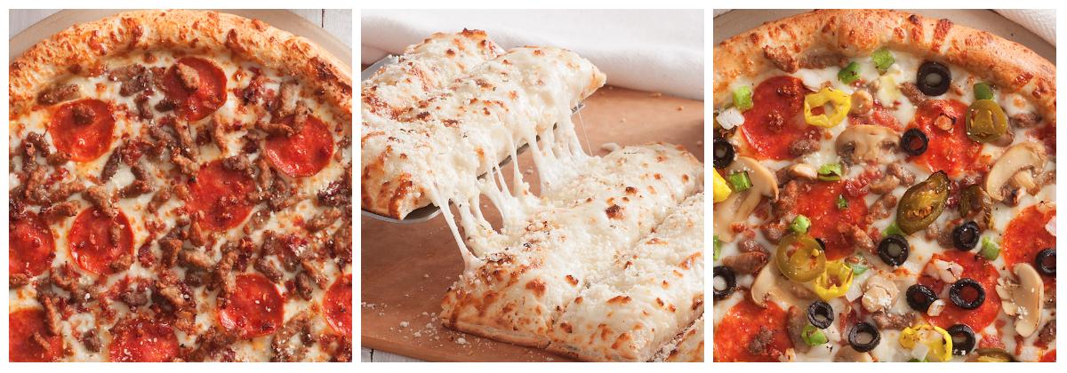 hbpizza's tweet photo. Itโs game day! What will you be snacking on today? #LotsaMeatPizza #Cheesebread #LoadedPizza http://t.co/wqCoxQnhpz
