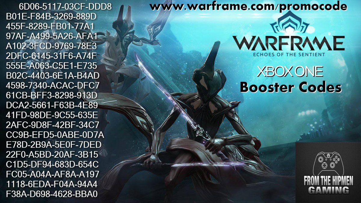 FromTheHipMan on X: Warframe Booster Code #XboxOne #Giveaway! Redeem at   Let us know if you grab them! Good Luck   / X