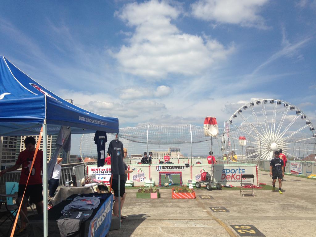 SoccerfestATL's tweet photo. Day 2 at the @sonsofpitchesGA rooftop tournament!! Come hang out for free on this gorgeous day!! http://t.co/qXC3R2FiEl