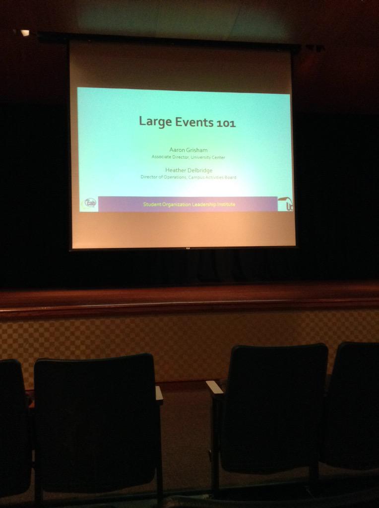 turquoisesunset's tweet photo. Session 4! About to learn about planning large events! #SOLI15 @UTC_DOS @PaigerrG http://t.co/aHlt1VzHgt