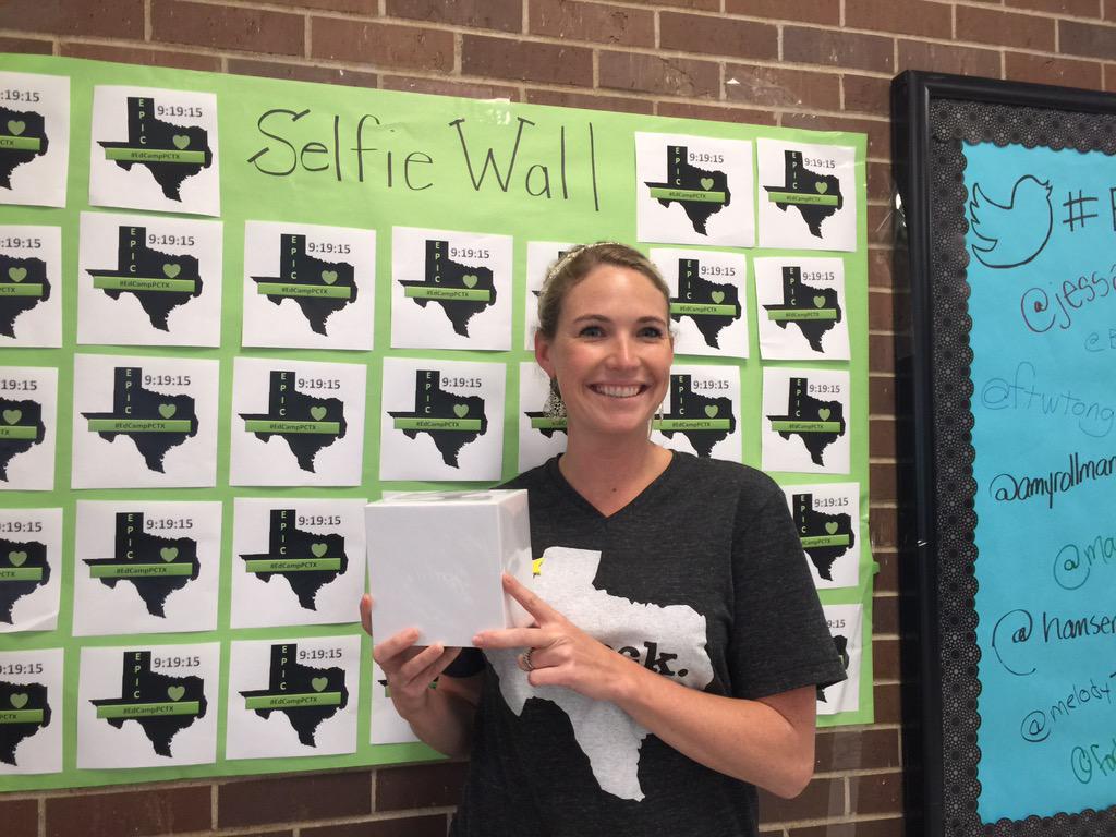 Look who won an AppleWatch! ⌚️ <a href="/MrsGriffith3/">Erin Griffith</a>  woo hoo! Thank you for coming to <a href="/EdCampPCTX15/">EdCamp Parker County</a>