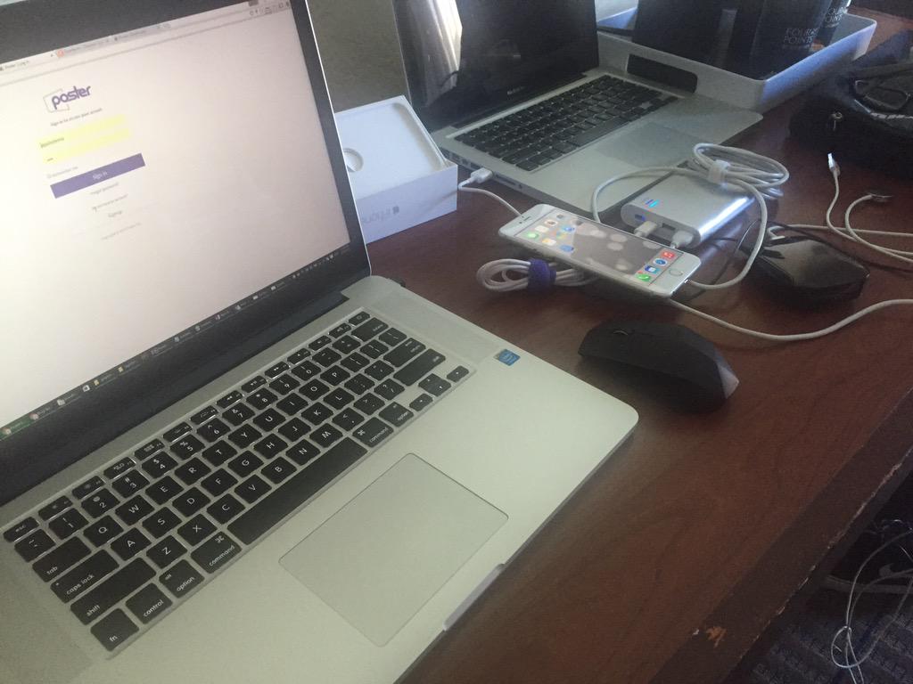 TryPoster's tweet image. Tuning up our laptops to kick some ass at the TechCrunch Disrupt Hackathon. #tcdisrupt #disrupthackathon #disruptsf