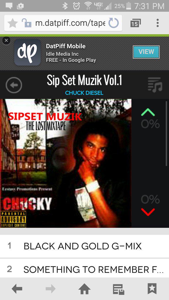 Chuckysipset's tweet photo. @DATPIFF_Promoti RT!!! my mixtape #SipSetMuzikVol1 http://t.co/3FDVR3pgID