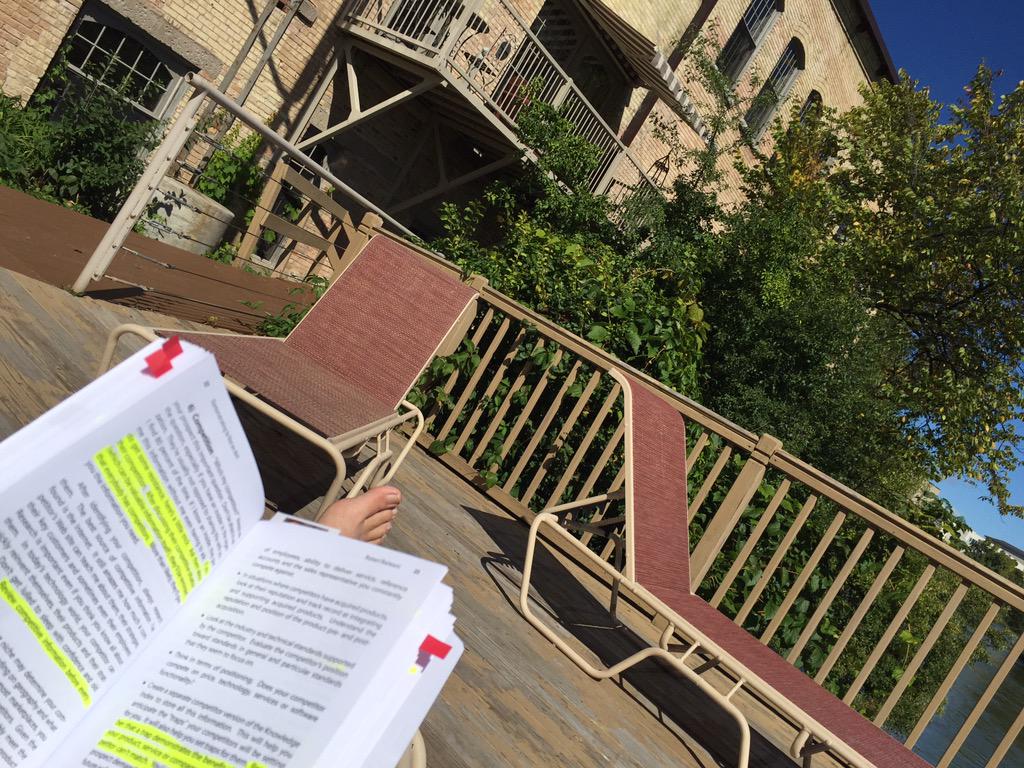 jameswendt's tweet photo. @foxrivermills @2winglobal a little reading on the deck on a beautiful day #Appleton http://t.co/7KMqDFDCvK