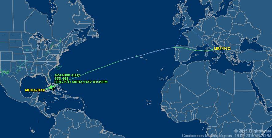 Tracking @Pontifex's flight to Jose Marti International Airport: Arrival in about 25 minutes bit.ly/1Om5QGz?utm_me… http://t.co/CQXaD4UyGE