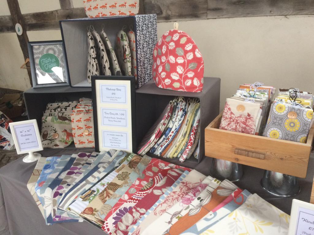 First day with <a href="/faithinfabric/">Faith In Fabric</a> <a href="/ArleyHall/">Arley Hall & Gardens</a> in a  15th century barn! Amazing venue. Back again tomorrow. #faithinfabric