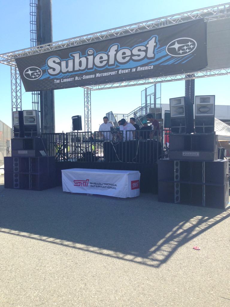 FUNKWORKS's tweet photo. Funkworks at @Subiefest. http://t.co/LKmu5Pk2fq