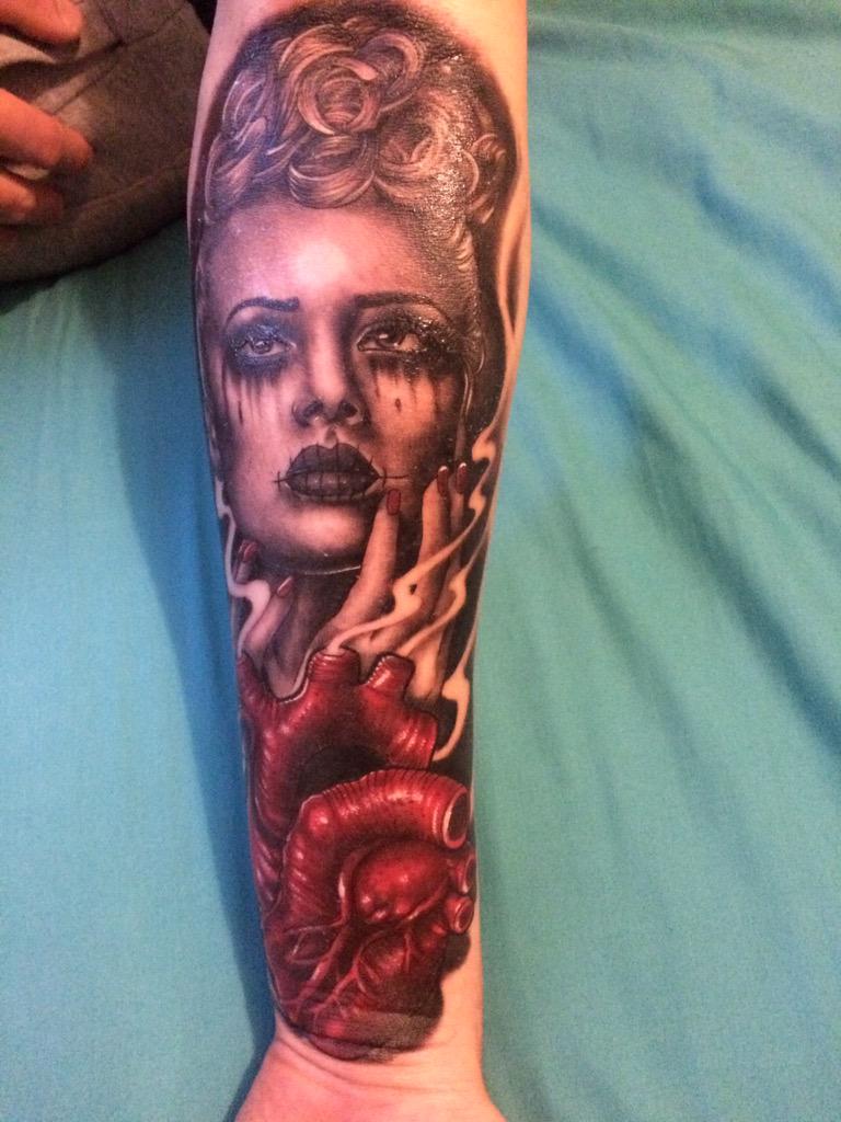 raychalmers1's tweet photo. The start of my sleeve.Thanks to @TattoosKen http://t.co/ebAlhx09YS