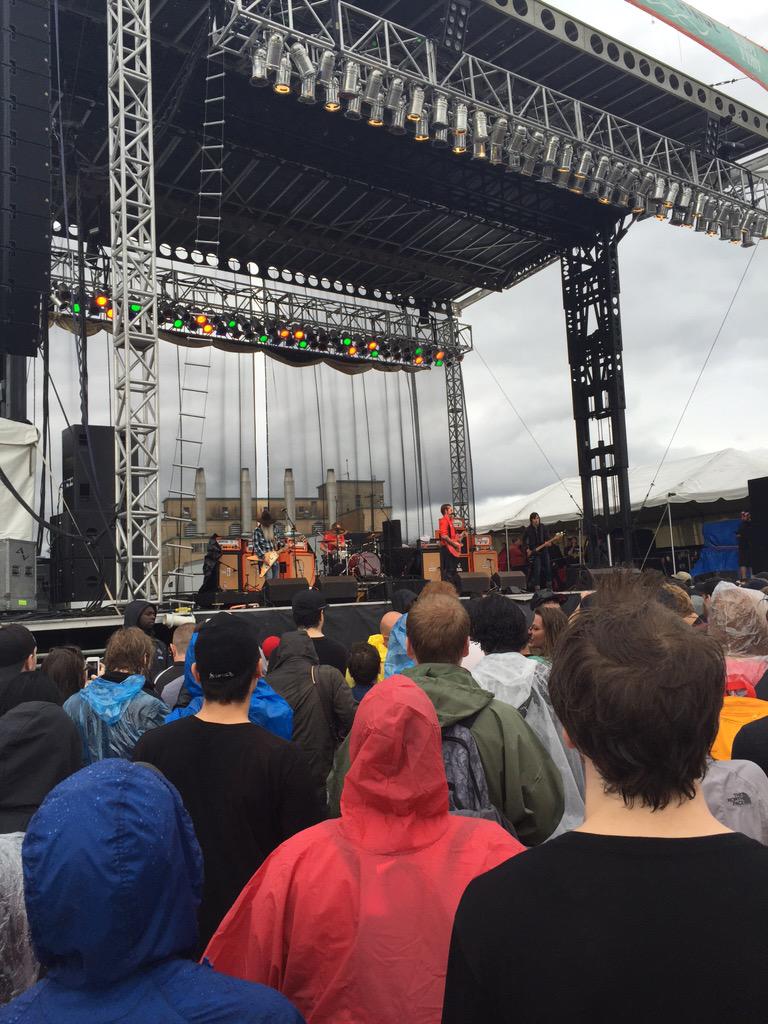 Eagles of Death Metal rock in' <a href="/RiotFest/">Riot Fest</a> Toronto despite the rain delays. #livemusicTO #RiotFestToronto #RIOTFEST2015
