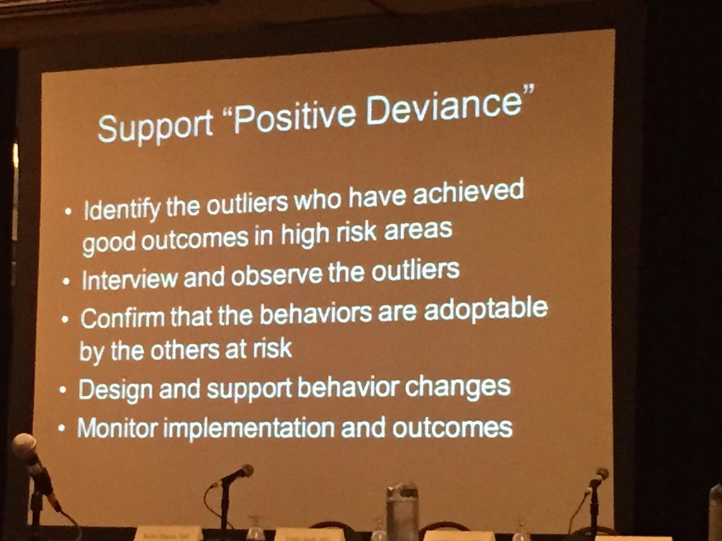 EMtogether's tweet photo. Dr Keira Mason:
Positive deviants are cultural innovators. Recruit them, support them. 
#PSOOR http://t.co/Iif3R5negj
