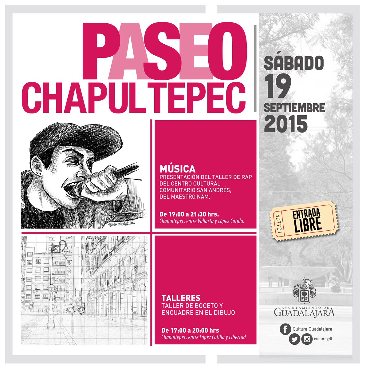 GuadalajaraGob's tweet image. ¿Ya viste lo que habrá hoy en #PaseoChapultepec? ¡Asiste y disfrútalo porque es gratis! @CulturaGdl
