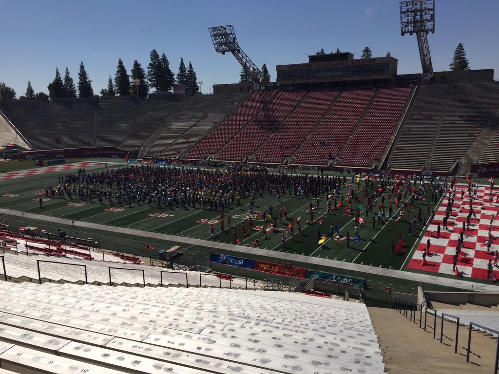 FSBMB's tweet photo. Band Day rehearsal in Bulldog Stadium!
#fsbmb #FSBandDay http://t.co/IJME3M3NEv