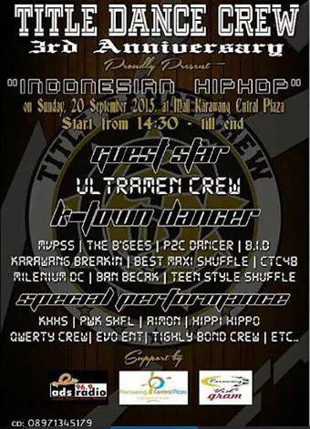 TODAY <a href="/TheUltramenCrew/">Ultramen Crew</a> ada di 3rd Annive Title Dance Crew di Mall Karawang Central Plaza. Yuk yg digoyang💃💃💃