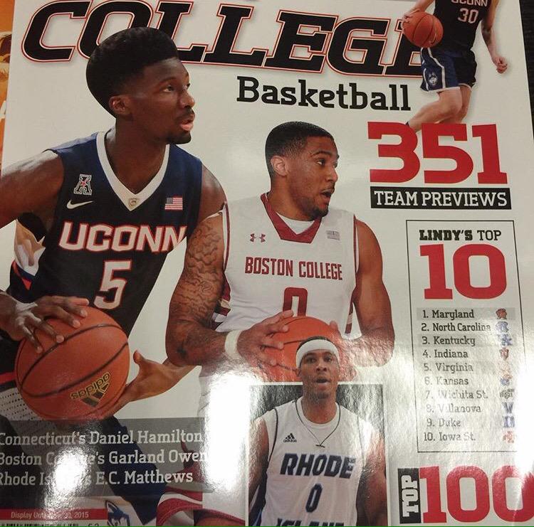 Maryland3D_BC's tweet photo. #3DSelect alum Garland Owens (Boston College) graces cover of NE version of College basketball preview magazine. http://t.co/d9wGoCUKjM