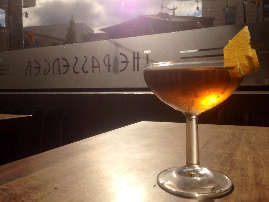 ThePassengerTO's tweet photo. We call this one No more hanky panky. Dry gin, sweet vermouth and a splash of fernet &amp; orange liqueur. #cocktails http://t.co/sstcTe4kZU