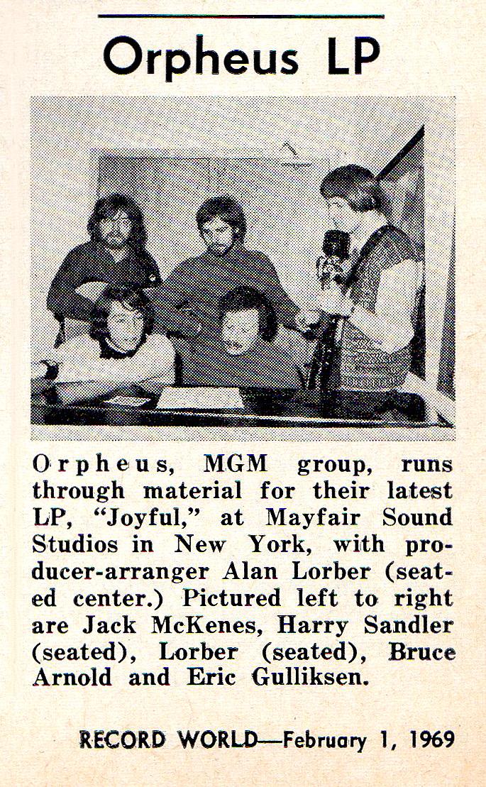 OrpheusReunion's tweet photo. From #RecordWorld, February 1, 1969. #orpheus #joyful #mgmrecords #bostonsound #bosstownsound #boston #alanlorber http://t.co/yuj4IeDMFQ