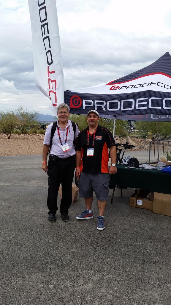 Dr Don Gerhardt and Michaelangelo Pasquali at the prodeco tech booth at the outdoor demo.