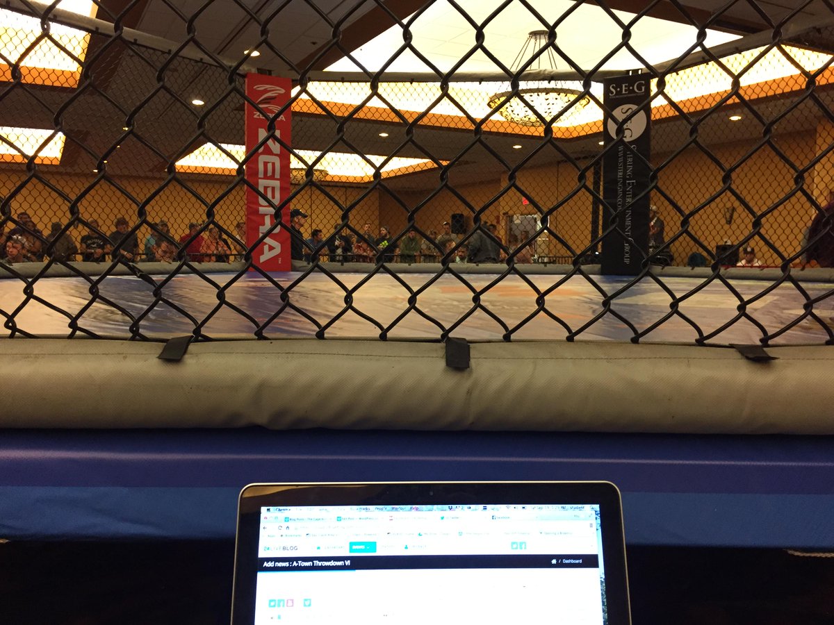 J_Krier3's tweet photo. Here. We. Go. LIVE BLOG: A-Town Throwdown VI http://t.co/2aNeNmhxbQ. #TheCageBomb #ATT6 http://t.co/cUpone5Txa