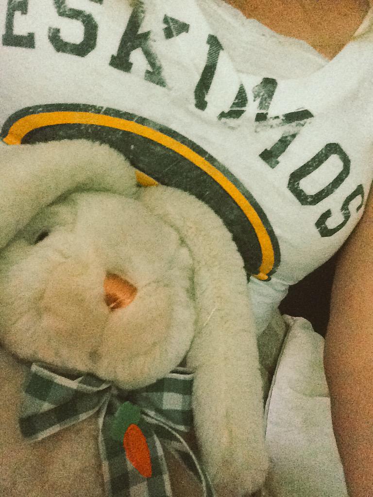 TrixieLeRue's tweet photo. Just so you know he was around for this big win!!! @CFLRABBIT #EskimoS 💚💛🏈💛💚 http://t.co/O8GQAbcbKs