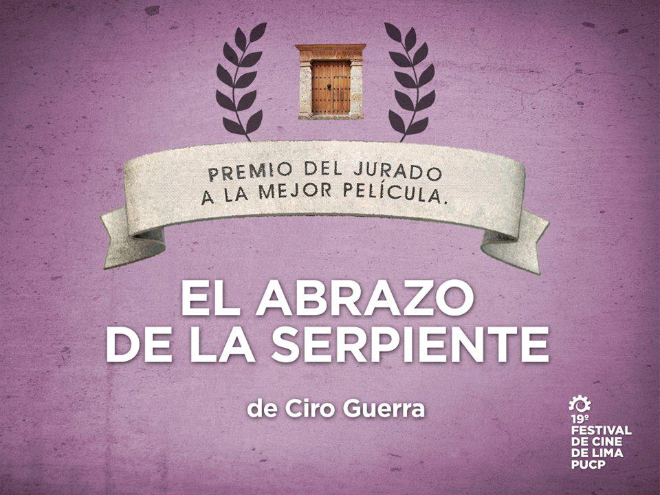 festivaldelima's tweet photo. El Abrazo de la Serpiente (Colombia) y 600 Millas (México),premiados en #19FCL,representarán sus países en #OSCAR2016 http://t.co/zwvVJdUf0S