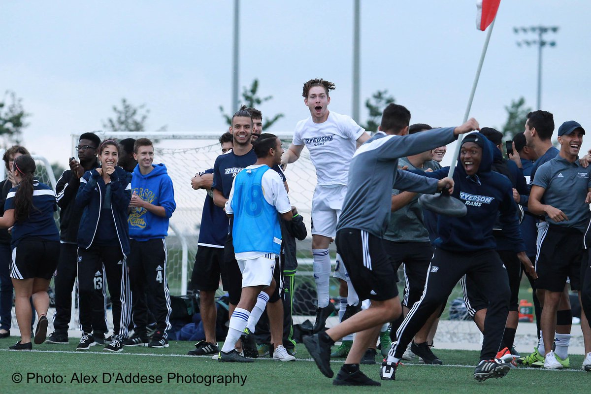 alex_daddese's tweet photo. Pretty sure @Ryerson_mSoccer was just as excited for the game winning goal as the girls on the pitch! http://t.co/aQ4fYdltvd