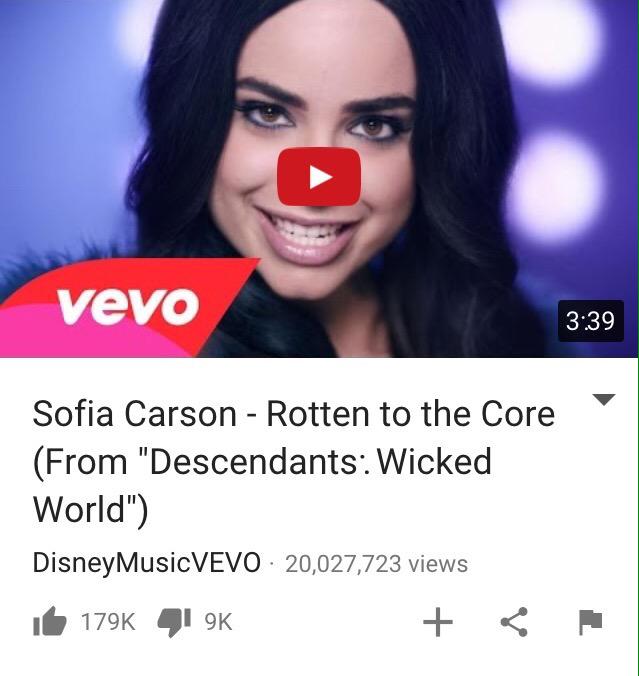 Sal_Nasution_'s tweet photo. @SofiaCarson So so so proud, girl!!! 20 MILLION VIEWS of #RottenToTheCoreRemix!!!💙💙🍎 http://t.co/crCeZFPL2k