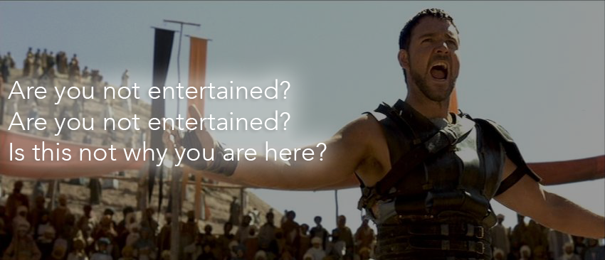 Quotesy App en Twitter: ""Are you not entertained?... " #Gladiator #Maximus  #JoaquinPhoenix #Commodus #ConnieNielsen #Lucilla #OliverReed  http://t.co/w2KAi3zAsR" / Twitter