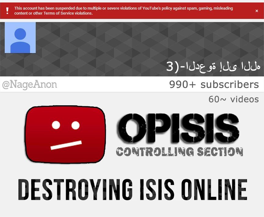 NageAnon's tweet photo. #TangoDown: #ISIS propaganda YouTube channel "3)-الدعوة إلى الله" with 990+ subscribers. #OpISIS #ProjectCollaps http://t.co/6bdurpcBEC