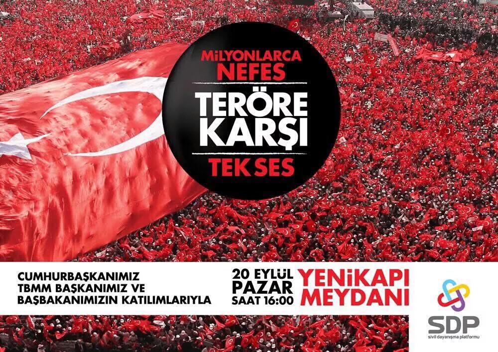 fatihtezcan's tweet photo. #BugünGünlerdenTürkiye 
16:00'da Yenikapı'da! http://t.co/qfjIHGblh6