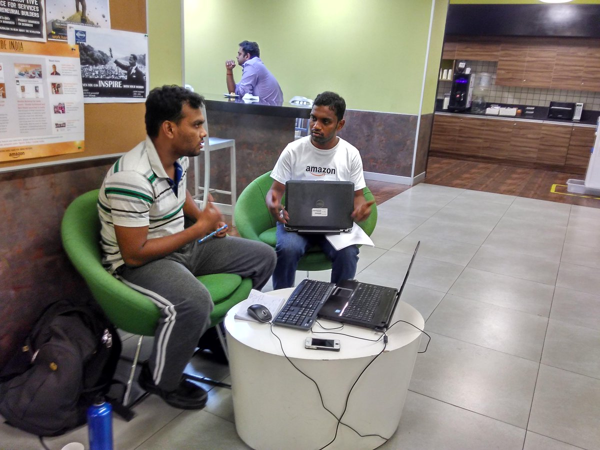 skillenza's tweet photo. Feedback and mentoring sessions #TheAmazingHack .@amazonIN #hackathon
Great overnight job by hackers http://t.co/jqd7SGMBVg