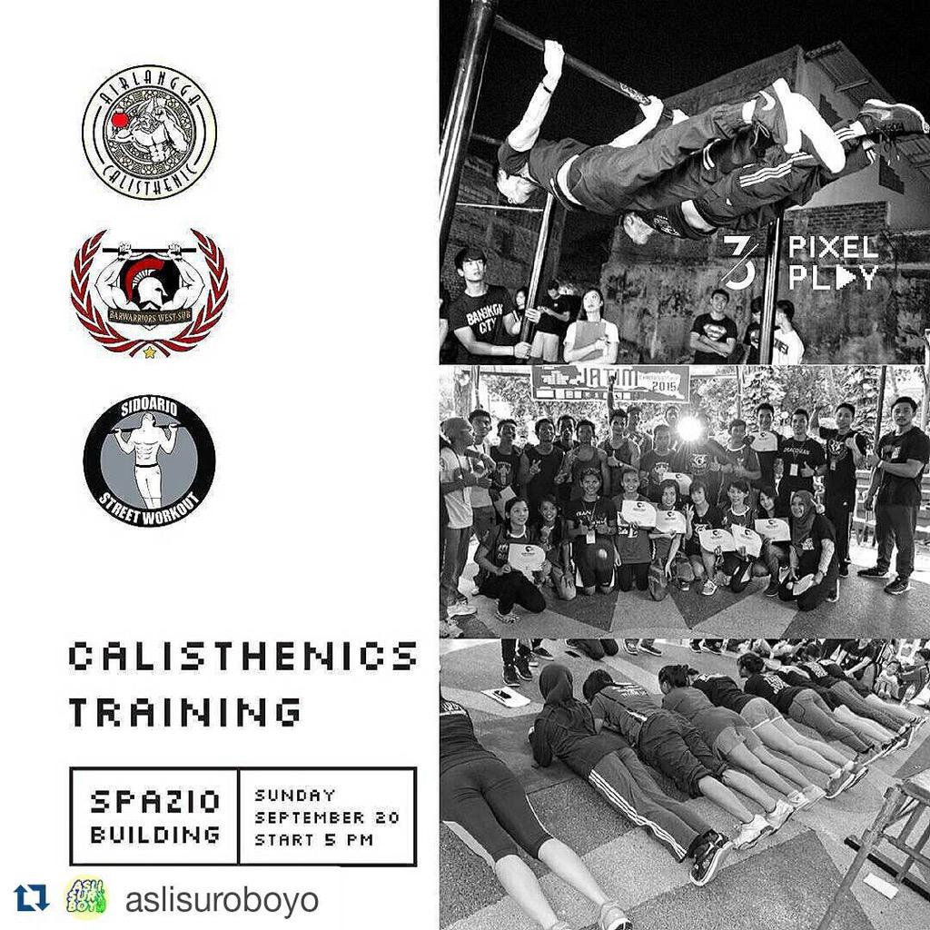Yang ga ada acara monggo merapat ke Spazio ada <a href="/airlanggasw/">AirlanggaCalisthenic</a> <a href="/SidoarjoSWO/">Sidoarjo St. Workout</a> @barwarriorswestsub perform <a href="/InfoSurabayaID/">Info Surabaya</a>