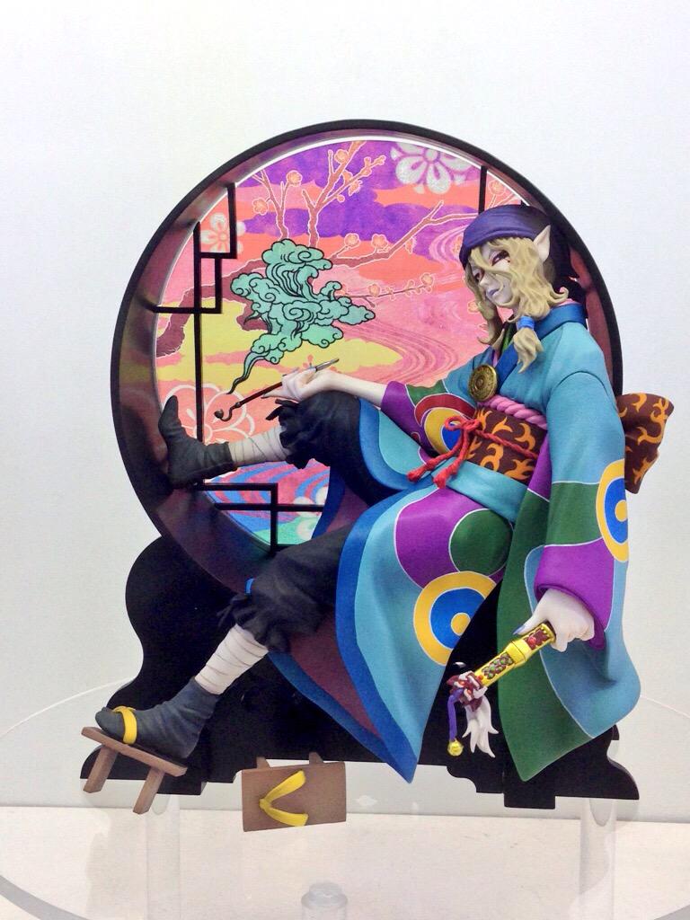 コトブキヤ宣伝 京まふ15 モノノ怪 よりスケールフィギュア Artfx J 薬売り 彩色見本を京まふで初展示中 コトブキヤブース内 薬売りさんのイラストが目印です Kyomafu Http T Co Osqoyqxmri