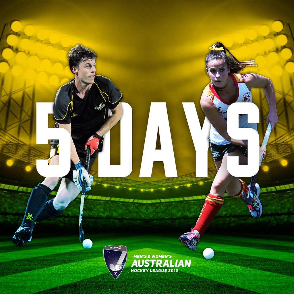 HockeyAustralia's tweet photo. We're getting excited! Five days to go until the #AHLMen &amp; #AHLWomen tournaments. All matches will be live streamed. http://t.co/vhU4gVnZwX