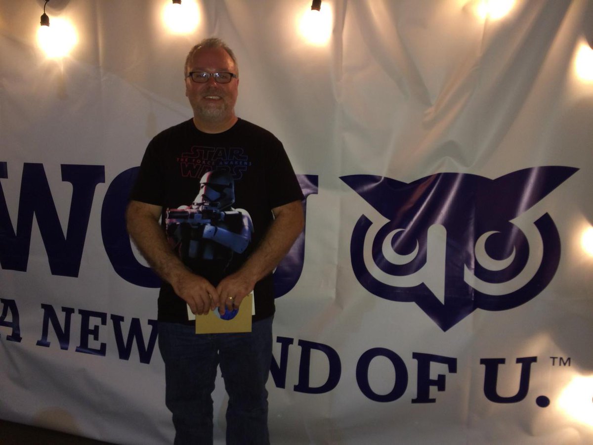 LucindaWGUWA's tweet photo. Gary Thompson, M.Ed. Learning and Technology student, stopped by to say hello at the Washington State Fair.
#WGU100 http://t.co/W2julS9ivO