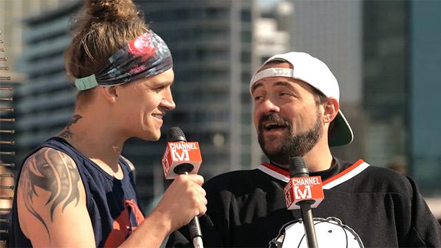 vmusic_au's tweet photo. Watch: @ThatKevinSmith and @JayMewes play 'How Straya Aya Ya!?' and talk killing Silent Bob http://t.co/5hcu02OXpf http://t.co/a9RTEcStft