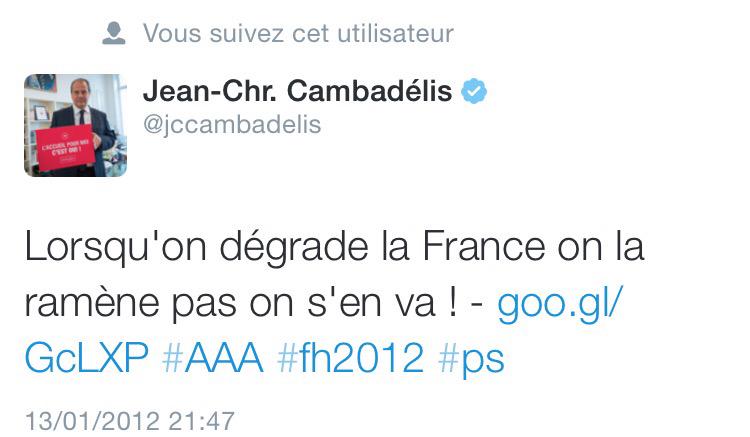 MdameMichu's tweet photo. Coucou @fhollande , y a @jccambadelis qui a un message pour toi ... http://t.co/1moRsna8TM