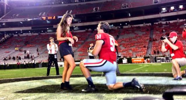 ScottMichaux's tweet photo. She said yes. #Ganus http://t.co/Wz0CGqtmhm