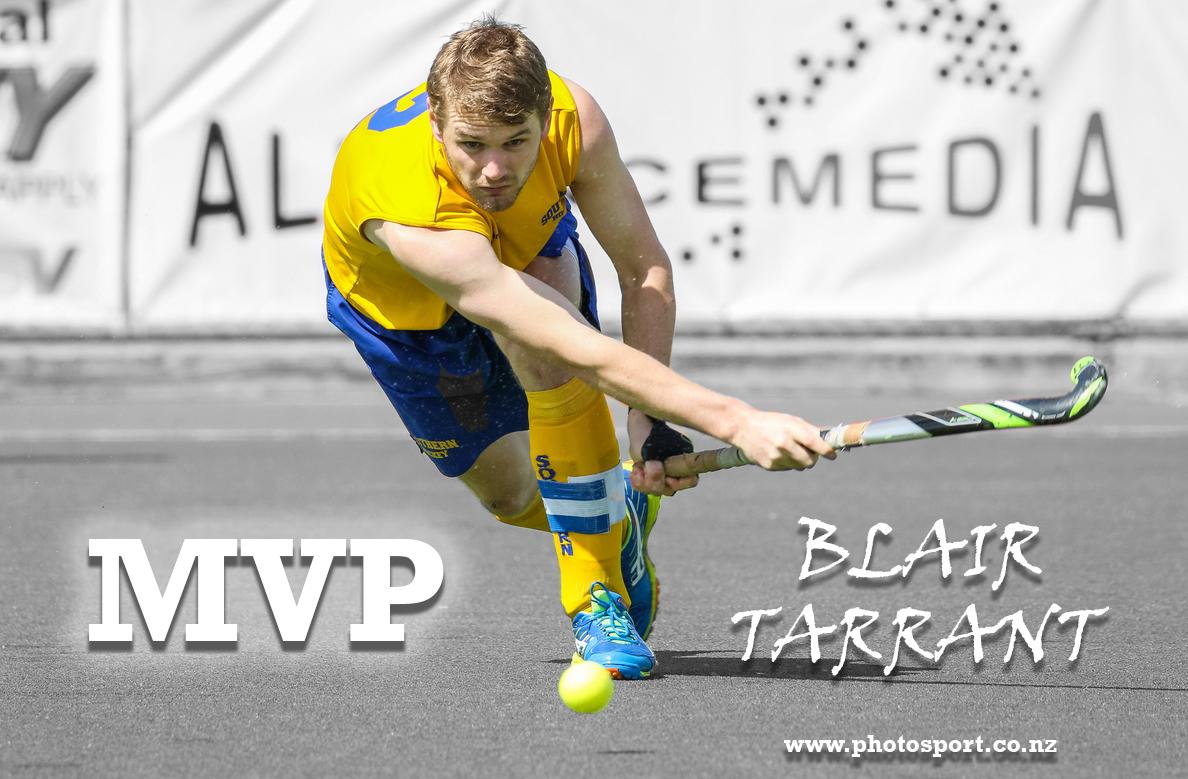 <a href="/SouthernDogsNZ/">Southern Hockey</a> captain @BlairTarrant sealed the Men’s MVP award for his superb performance throughout the week #woof