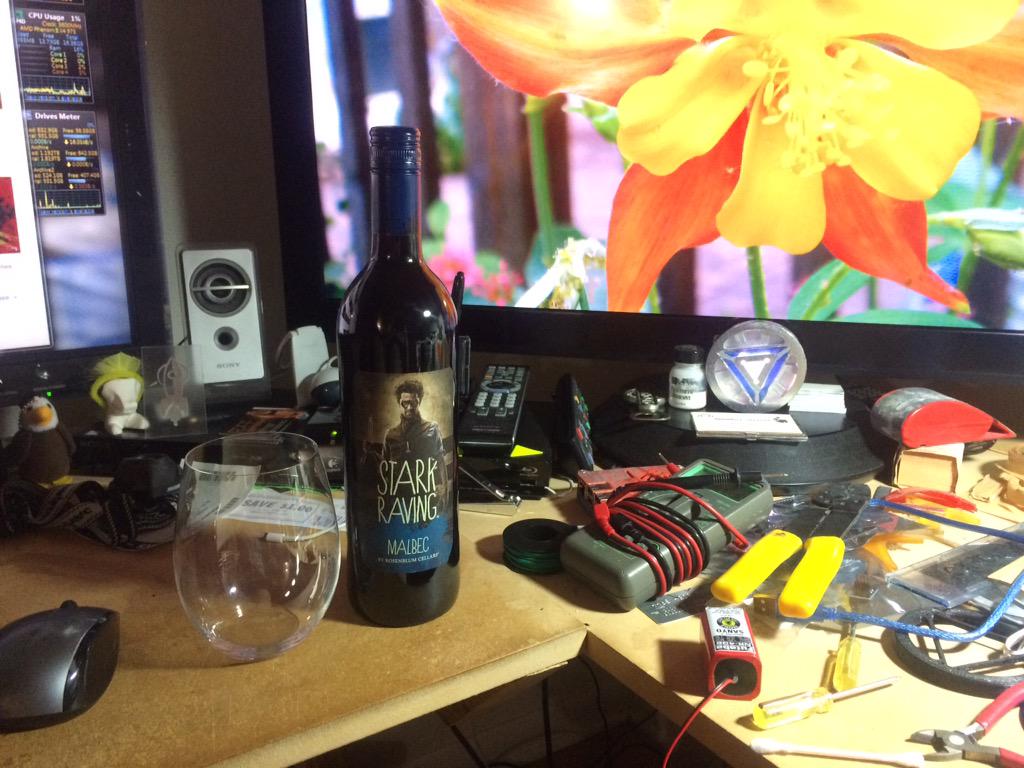 SciFiBradley's tweet image. I should drink this bc my fav color is #blue? Or bc #Stark #GBPP? Or bc it&apos;s a #Malbec? Gonna play on #twitch!