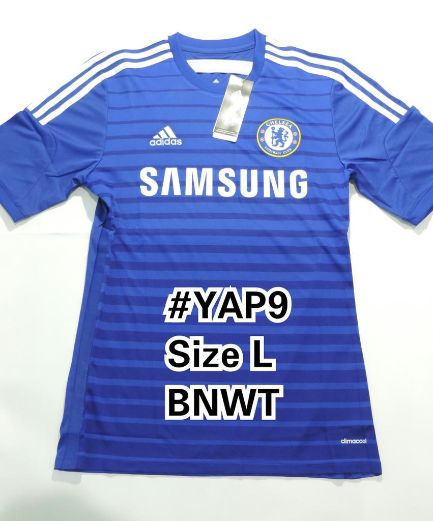 yapfootball's tweet photo. #YAP9
Chelsea Home 2014-15
Size L
BNWT
No Minus
Kain juara BPL 14-15 nih! http://t.co/HuiTTi0UPt