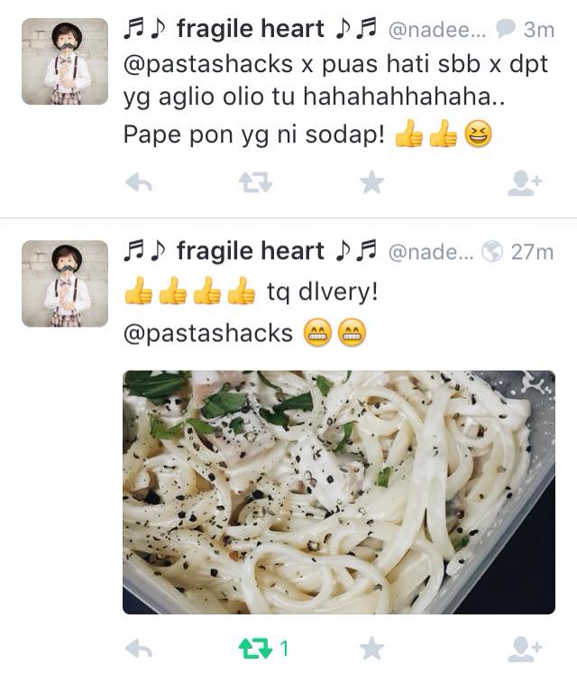 pastashacks's tweet photo. selamat tengah hari ! hari ni kedai bukak macam biasa ! jom tengok review akak ni semalam ! #YourWeekendPasta RT http://t.co/41ZH90RBuj