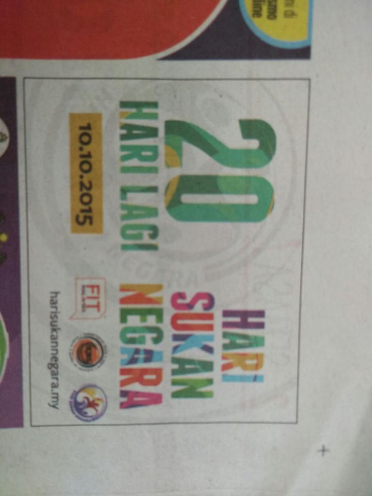 AdeliHussin's tweet photo. Jangan lupa 20 Hari lagi #HariSukanNegara YB @Khairykj @Jamilsalleh88 @zeekay15 @kosmo_online @Moqta70 @ishvin http://t.co/Wk6tDKky1Y