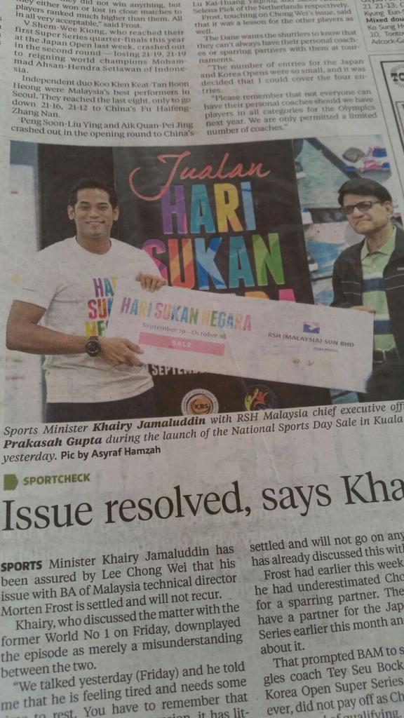 AdeliHussin's tweet photo. Jangan lupa 20 Hari lagi #HariSukanNegara YB @Khairykj @Jamilsalleh88 @zeekay15 @kosmo_online @Moqta70 @ishvin http://t.co/Wk6tDKky1Y
