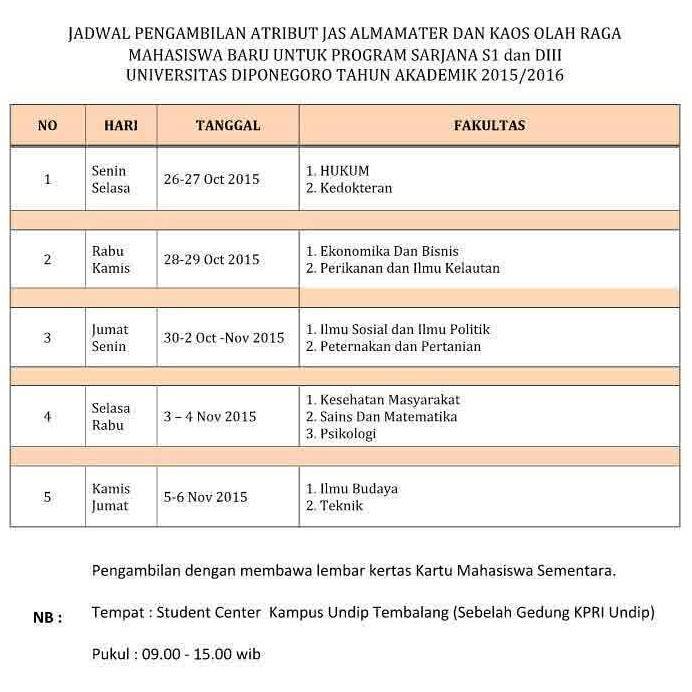 anakundipcom's tweet photo. Buat kalian para maba jgn lupa ambil almet kalian yaa. stay di SC :) #Maba2015 #KabarKampus
http://t.co/cdWkQomuWF http://t.co/uXvXNM1vjr