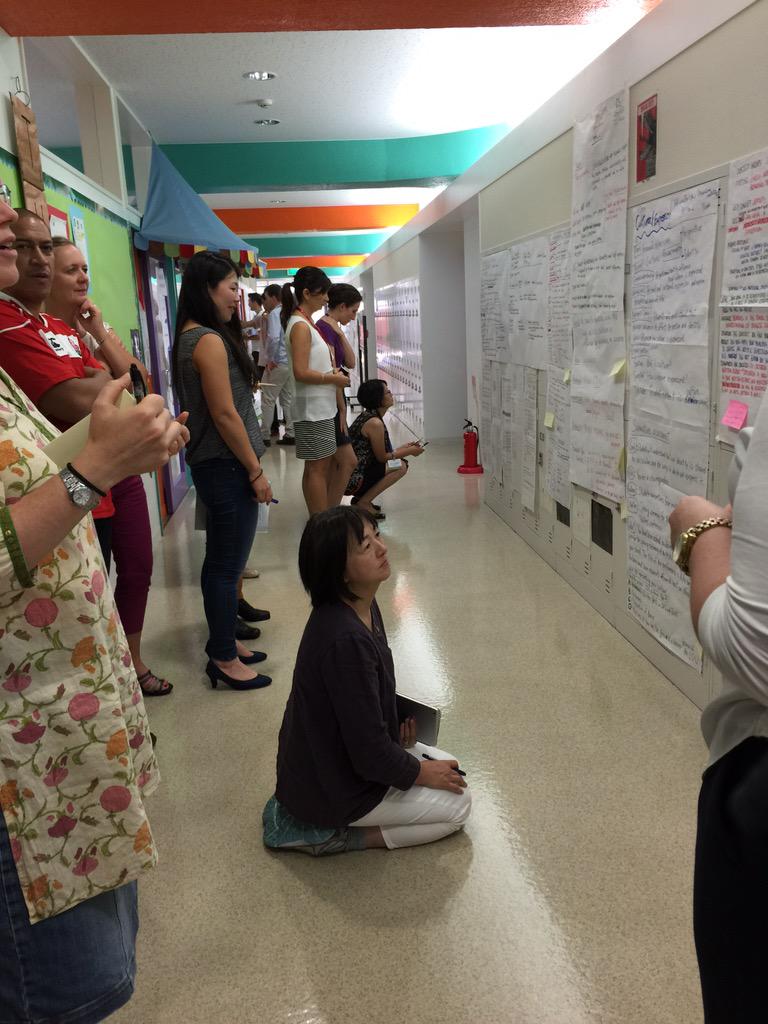 BWKongolo's tweet photo. MYP teachers gallery walk during MYP regional workshops @ #ibyis this weekend http://t.co/pVzzup2ow5